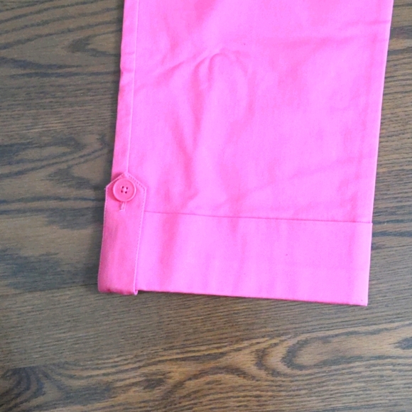 Ann Taylor Loft Capris Spring Pink Size 8 LIKE NEW - Picture 2 of 4